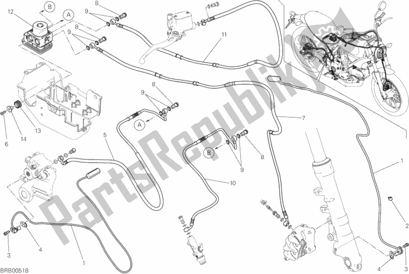 Toutes les pièces pour le Système De Freinage Antiblocage (abs) du Ducati Scrambler Sixty2 Thailand 400 2018